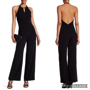 Trina Turk Sexy Town Black Crepe Halter Jumpsuit